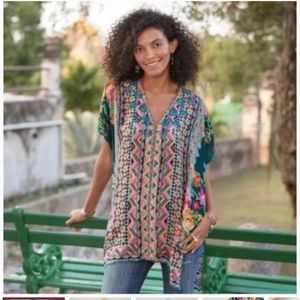 Johnny Was Magdalene  Silk Poncho